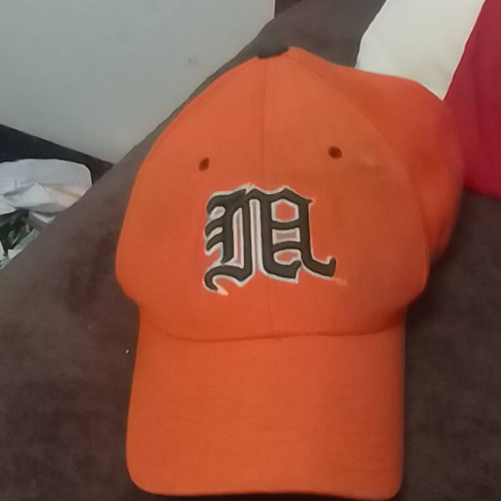 A orange hat.